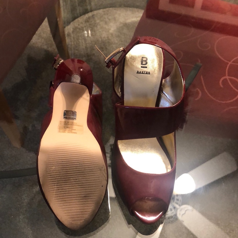 Dark red Patent leather